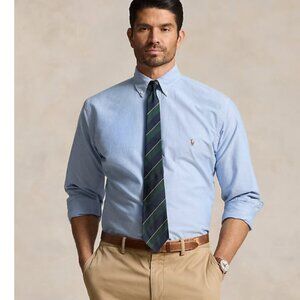 Polo Ralph Lauren Blue Classic-Fit Button-Down Collar Solid Dress Shirt 15 32/33